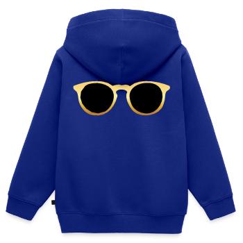 goldene Sonnenbrille 2 B - Kinder Premium Organic Zip Hoodie - Royalblau - Hinten - AI Model Kid Male (0cm)