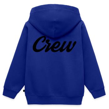crew - Kids Premium Organic Zip-up Hoodie - royal blue - Back - AI Model Kid Male (0cm)