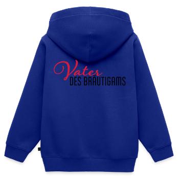 vater des braeutigams - Kinder Premium Organic Zip Hoodie - Royalblau - Hinten - AI Model Kid Male (0cm)