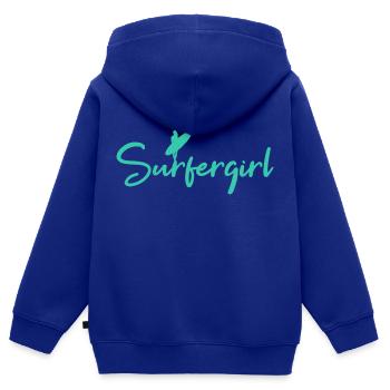 Surfergirl - Kinder Premium Organic Zip Hoodie - Royalblau - Hinten - AI Model Kid Male (0cm)