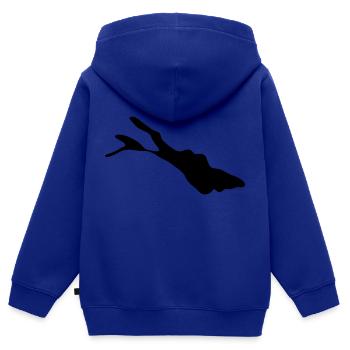 Lac de Constance - Sweat Premium à capuche zippé enfant bio - bleu roi - Dos - AI Model Kid Male (0cm)