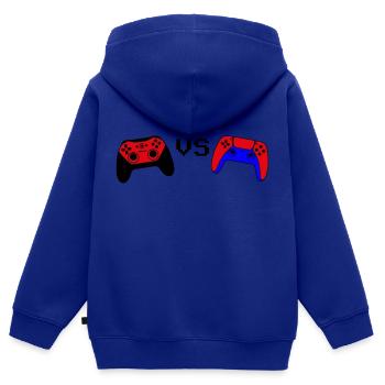 Controller VS - Kids Premium Organic Zip-up Hoodie - royal blue - Back - AI Model Kid Male (0cm)