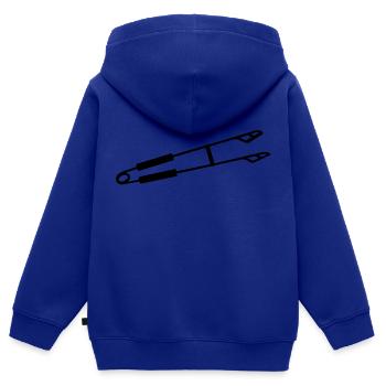 Grill Zange GRILLZANGE Grillbesteck - Kinder Premium Organic Zip Hoodie - Royalblau - Hinten - AI Model Kid Male (0cm)