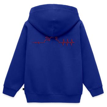 Puls street triple R schattiert - Kinder Premium Organic Zip Hoodie - Royalblau - Hinten - AI Model Kid Male (0cm)