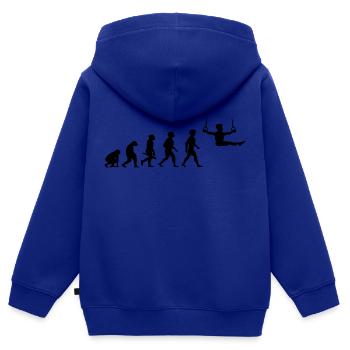 Evolution Gymnastik Turnen Akrobatik Geräteturnen - Kinder Premium Organic Zip Hoodie - Royalblau - Hinten - AI Model Kid Male (0cm)