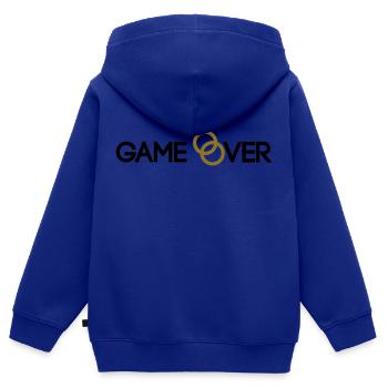 Game over - Sweat Premium à capuche zippé enfant bio - bleu roi - Dos - AI Model Kid Male (0cm)
