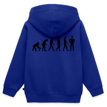 Evolution Pilot - Kids Premium Organic Zip-up Hoodie - royal blue - Back - AI Model Kid Male (0cm)