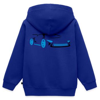 Rennauto Cool Sportwagen Rennwagen - Kinder Premium Organic Zip Hoodie - Royalblau - Hinten - AI Model Kid Male (0cm)