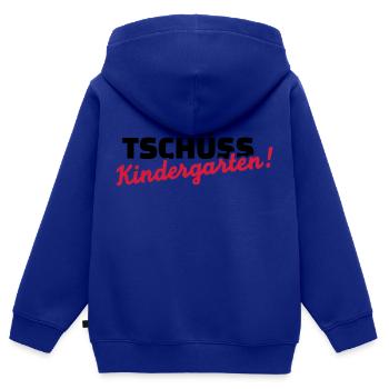 Einschulung - Kinder Premium Organic Zip Hoodie - Royalblau - Hinten - AI Model Kid Male (0cm)