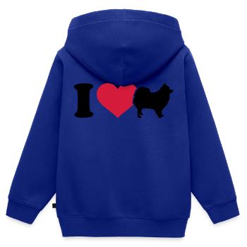 Spitz - Kinder Premium Organic Zip Hoodie - Royalblau - Hinten - AI Model Kid Male (0cm)