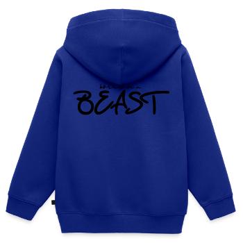 Born to be a Biest - Kinder Premium Organic Zip Hoodie - Royalblau - Hinten - AI Model Kid Male (0cm)