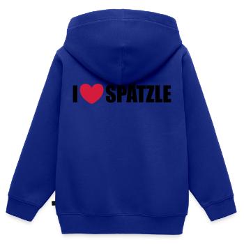 Spätzle - Kinder Premium Organic Zip Hoodie - Royalblau - Hinten - AI Model Kid Male (0cm)
