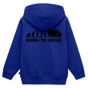 LKW - Kinder Premium Organic Zip Hoodie - Royalblau - Hinten - AI Model Kid Male (0cm)