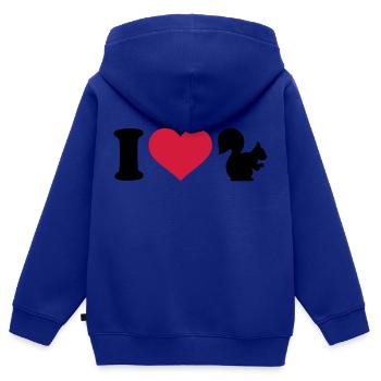 Eichhörnchen - Kinder Premium Organic Zip Hoodie - Royalblau - Hinten - AI Model Kid Male (0cm)