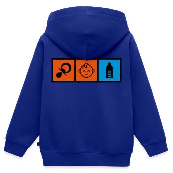 Nursery Nurse Kinderpflegerin Puéricultrice Baby - Kids Premium Organic Zip-up Hoodie - royal blue - Back - AI Model Kid Male (0cm)