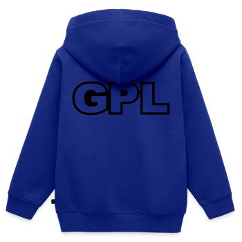 GPL - Sweat Premium à capuche zippé enfant bio - bleu roi - Dos - AI Model Kid Male (0cm)
