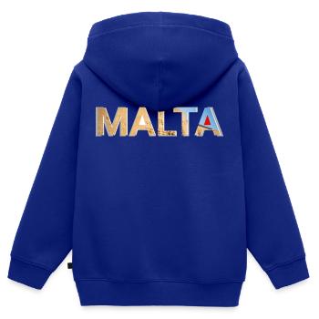Malte - Sweat Premium à capuche zippé enfant bio - bleu roi - Dos - AI Model Kid Male (0cm)