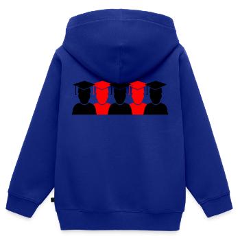students diplomas 2 - Kinder Premium Organic Zip Hoodie - Royalblau - Hinten - AI Model Kid Male (0cm)