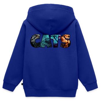 My Design - Kinder Premium Organic Zip Hoodie - Royalblau - Hinten - AI Model Kid Male (0cm)