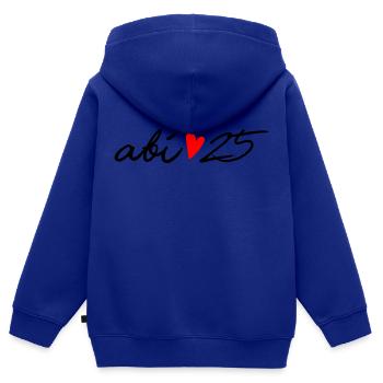 Abi 25 - Sweat Premium à capuche zippé enfant bio - bleu roi - Dos - AI Model Kid Male (0cm)