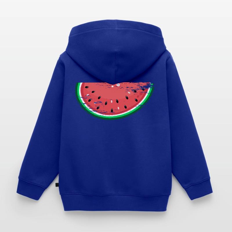 Tranche de conception de pastèque utilisée Sweat Premium à capuche zippé enfant bio