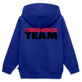 obedienceteam4 - Kinder Premium Organic Zip Hoodie - Royalblau - Hinten - AI Model Kid Male (0cm)