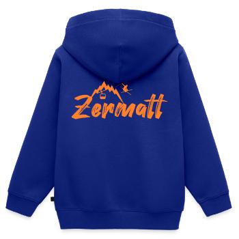 Zermatt - Kinder Premium Organic Zip Hoodie - Royalblau - Hinten - AI Model Kid Male (0cm)