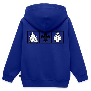 Pfadfinder / Pfadfinder - Kinder Premium Organic Zip Hoodie - Royalblau - Hinten - AI Model Kid Male (0cm)