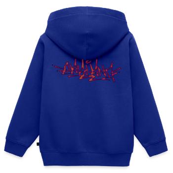 Oakland Graffiti Tag Handstyle - Kinder Premium Organic Zip Hoodie - Royalblau - Hinten - AI Model Kid Male (0cm)