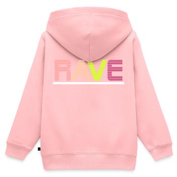 Rave - Kinder Premium Organic Zip Hoodie - Rosa - Hinten - AI Model Kid Female (0cm)