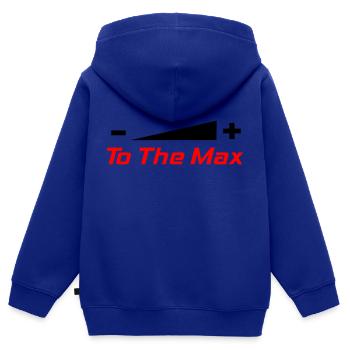 To The Max - Kinder Premium Organic Zip Hoodie - Royalblau - Hinten - AI Model Kid Male (0cm)