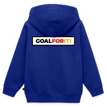 Deutsche Sport Mannschaften - Goal For It! Box - Kinder Premium Organic Zip Hoodie - Royalblau - Hinten - AI Model Kid Male (0cm)