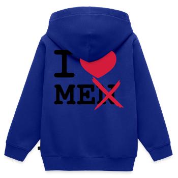 I Love Men - Kinder Premium Organic Zip Hoodie - Royalblau - Hinten - AI Model Kid Male (0cm)