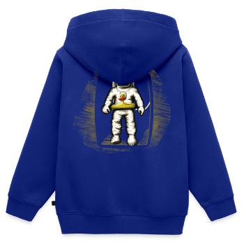 Astronaut - Kinder Premium Organic Zip Hoodie - Royalblau - Hinten - AI Model Kid Male (0cm)