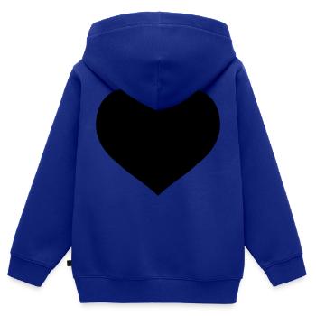 amor - Sweat Premium à capuche zippé enfant bio - bleu roi - Dos - AI Model Kid Male (0cm)