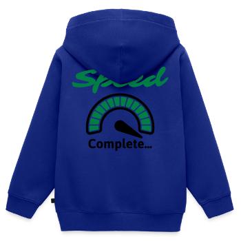 Speed Complete... - Kinder Premium Organic Zip Hoodie - Royalblau - Hinten - AI Model Kid Male (0cm)