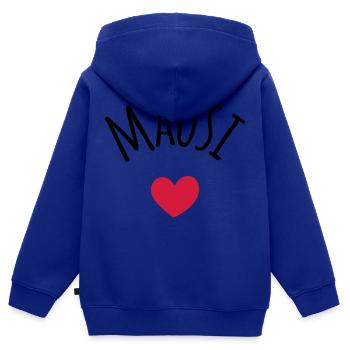 Mausi Kosename - Kinder Premium Organic Zip Hoodie - Royalblau - Hinten - AI Model Kid Male (0cm)