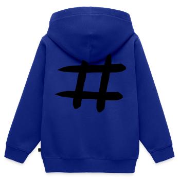 raute - Kinder Premium Organic Zip Hoodie - Royalblau - Hinten - AI Model Kid Male (0cm)