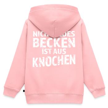 PUISSANCE DU TAMBOUR - Sweat Premium à capuche zippé enfant bio - rose - Dos - AI Model Kid Female (0cm)