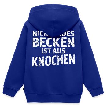 DRUMMER POWER - Kids Premium Organic Zip-up Hoodie - royal blue - Back - AI Model Kid Male (0cm)