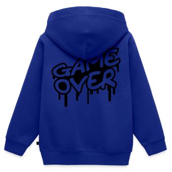Game Over - Sweat Premium à capuche zippé enfant bio - bleu roi - Dos - AI Model Kid Male (0cm)