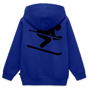 Ski - Kinder Premium Organic Zip Hoodie - Royalblau - Hinten - AI Model Kid Male (0cm)