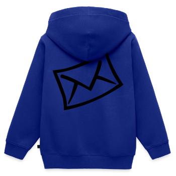 Brief - Kinder Premium Organic Zip Hoodie - Royalblau - Hinten - AI Model Kid Male (0cm)