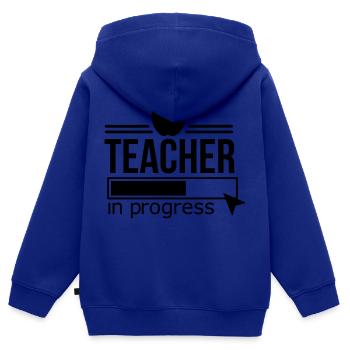 lehrer - Kinder Premium Organic Zip Hoodie - Royalblau - Hinten - AI Model Kid Male (0cm)
