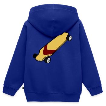 Ein schönes Longboard - Kinder Premium Organic Zip Hoodie - Royalblau - Hinten - AI Model Kid Male (0cm)