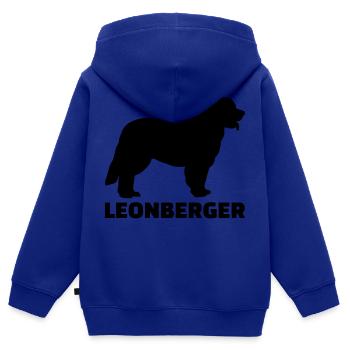Leonberger - Kinder Premium Organic Zip Hoodie - Royalblau - Hinten - AI Model Kid Male (0cm)