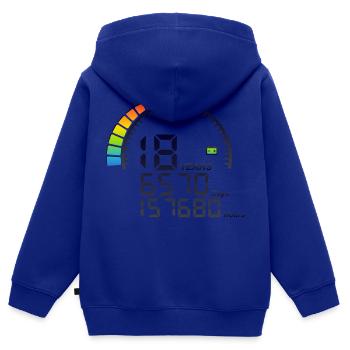18 Jahre Jubiläum Thekentage Stunden - Kinder Premium Organic Zip Hoodie - Royalblau - Hinten - AI Model Kid Male (0cm)