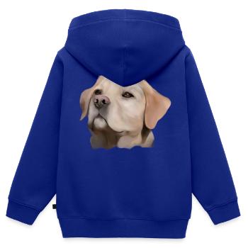 Labrador - Kinder Premium Organic Zip Hoodie - Royalblau - Hinten - AI Model Kid Male (0cm)