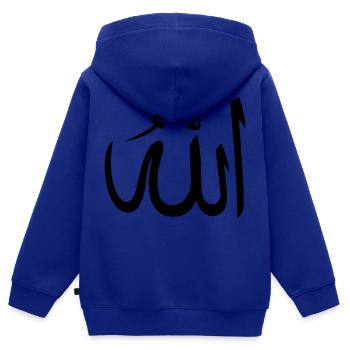 Allah Got arabisch - Kinder Premium Organic Zip Hoodie - Royalblau - Hinten - AI Model Kid Male (0cm)