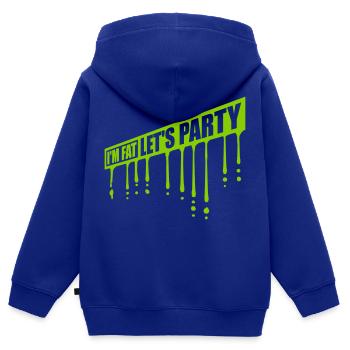 à la grosse laisse faire la fête - Sweat Premium à capuche zippé enfant bio - bleu roi - Dos - AI Model Kid Male (0cm)